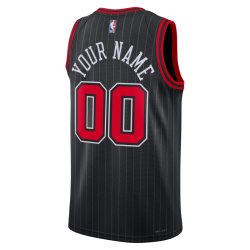 Maillot de déclaration noir personnalisé des Chicago Bulls