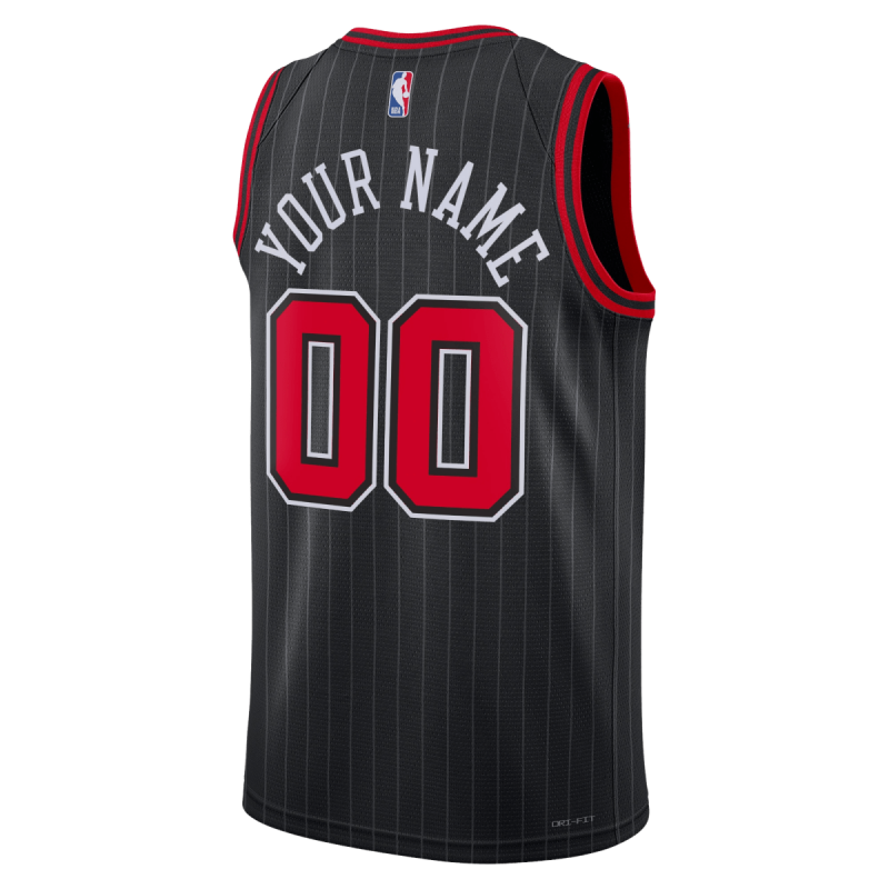 Maillot de déclaration noir personnalisé des Chicago Bulls