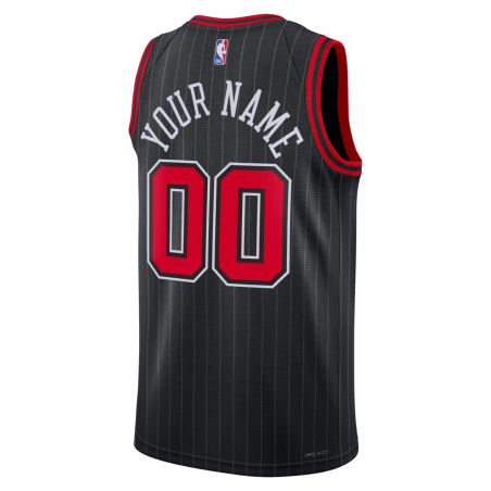 Maillot de déclaration noir personnalisé des Chicago Bulls