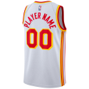 Maillot personnalisé de l'association blanche des Hawks d'Atlanta