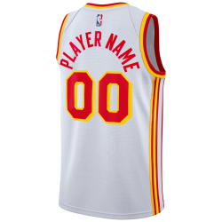 Maillot personnalisé de l'association blanche des Hawks d'Atlanta