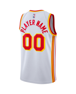 Maillot personnalisé de l'association blanche des Hawks d'Atlanta