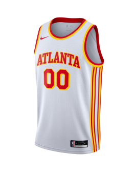 Maillot personnalisé de l'association blanche des Hawks d'Atlanta