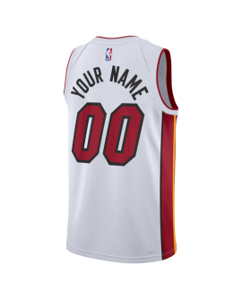 Maillot personnalisé de l'association blanche des Miami Heat