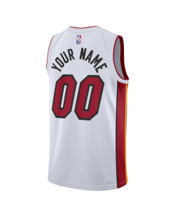Maillot personnalisé de l'association blanche des Miami Heat