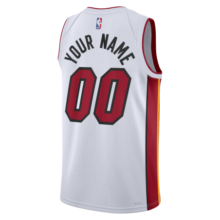 Maillot personnalisé de l'association blanche des Miami Heat