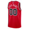Maillot personnalisé icône rouge des Chicago Bulls