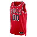 Maillot personnalisé icône rouge des Chicago Bulls