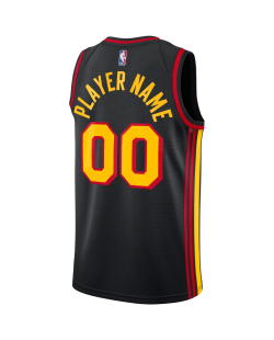 Maillot de déclaration noir personnalisé des Atlanta Hawks
