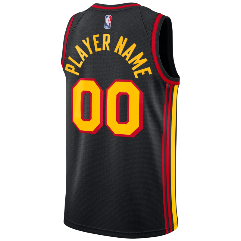 Maillot de déclaration noir personnalisé des Atlanta Hawks