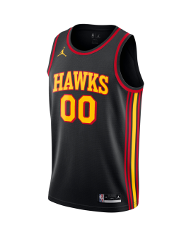 Maillot de déclaration noir personnalisé des Atlanta Hawks