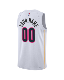 Maillot Mashup blanc Miami Heat personnalisé
