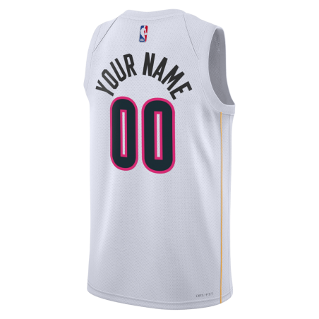 Maillot Mashup blanc Miami Heat personnalisé