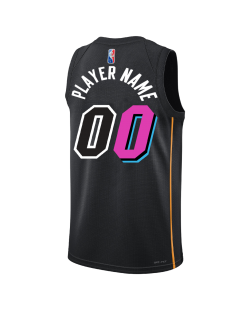 Maillot Mashup noir Miami Heat personnalisé