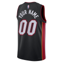 Maillot personnalisé icône noire Miami Heat