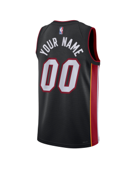 Maillot personnalisé icône noire Miami Heat