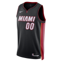 Maillot personnalisé icône noire Miami Heat