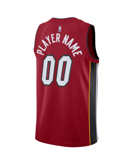 Maillot de déclaration rouge Miami Heat personnalisé