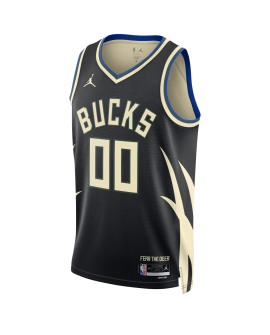 Maillot personnalisé Milwaukee Bucks Black Fast Statement