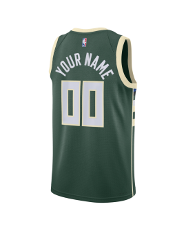 Maillot personnalisé Milwaukee Bucks Hunter Green Icon