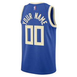 Maillot personnalisé Milwaukee Bucks Royal City Edition