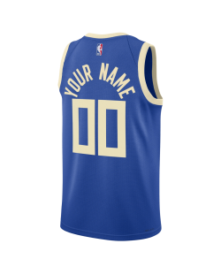 Maillot personnalisé Milwaukee Bucks Royal City Edition