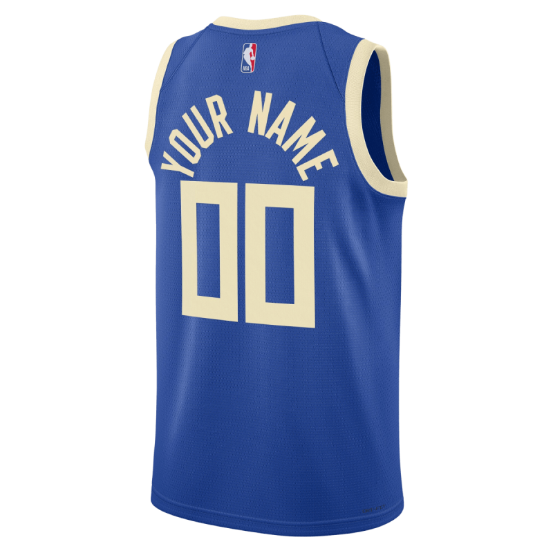 Maillot personnalisé Milwaukee Bucks Royal City Edition