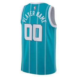Maillot personnalisé icône sarcelle Charlotte Hornets
