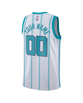 Maillot personnalisé de l'association blanche des Charlotte Hornets