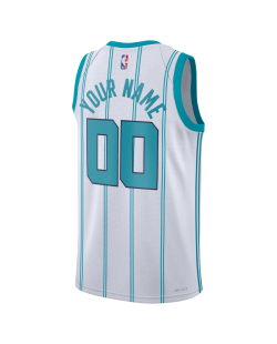 Maillot personnalisé de l'association blanche des Charlotte Hornets