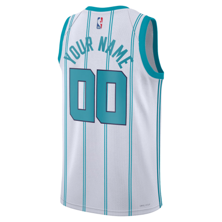 Maillot personnalisé de l'association blanche des Charlotte Hornets