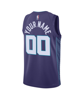 Maillot de déclaration violet Charlotte Hornets personnalisé