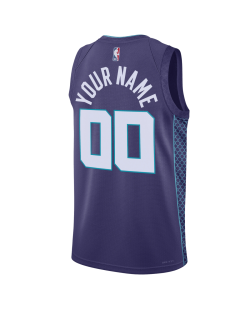 Maillot de déclaration violet Charlotte Hornets personnalisé
