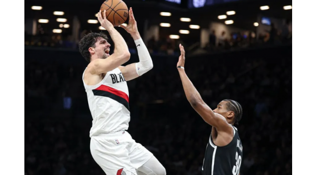 Blazers croisière pour gagner fil à fil sur les filets floundering