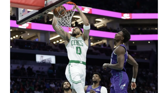 Jayson Tatum, manche courte des Celtics Hornets