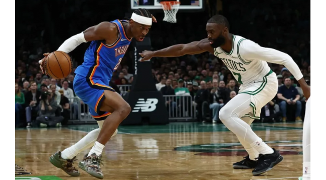 Jaylen Brown (31), les Celtics arrêtent la victoire de 12 matchs de Thunder