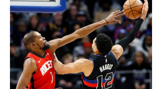Les 32 points de Kevin Durant aident les Houston Rockets à mettre fin à la victoire de 4 matchs des Detroit Pistons