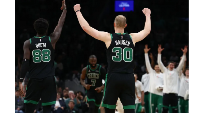 Celtics sink record-tying 29 treys, rip Pelicans to seal No. 2 in East
