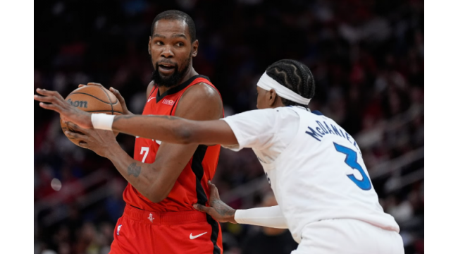 Le record de saison de Kevin Durant, 39 points et lances libres à embrayage, soulèvent les Rockets sur les Timberwolves