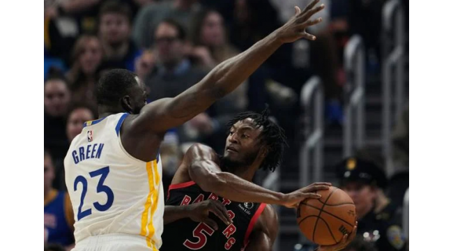 Quickley a 40 points pour emporter les Raptors devant les Warriors dans le premier match de Golden State sans Butler